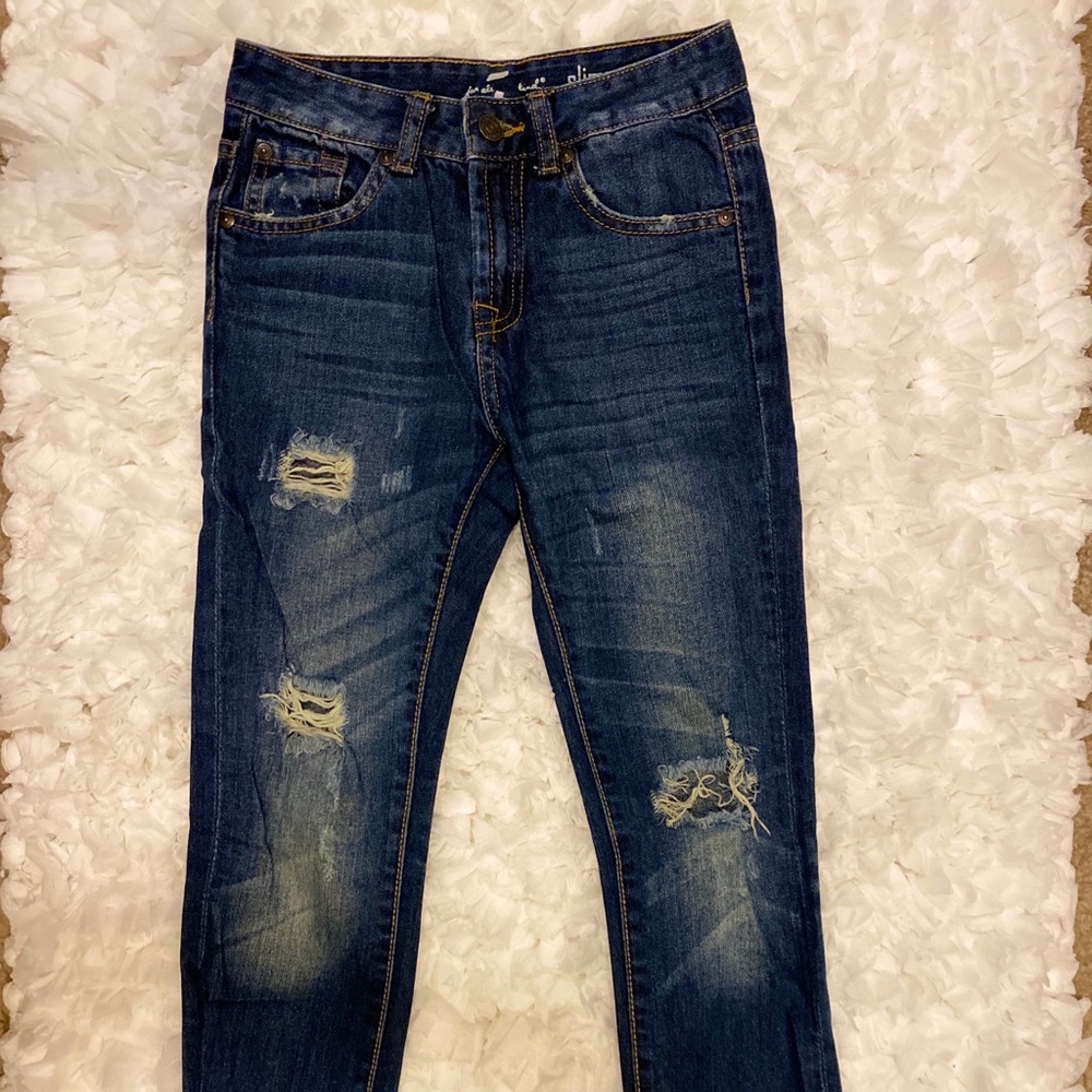 7 For all humanity slim fit jeans.